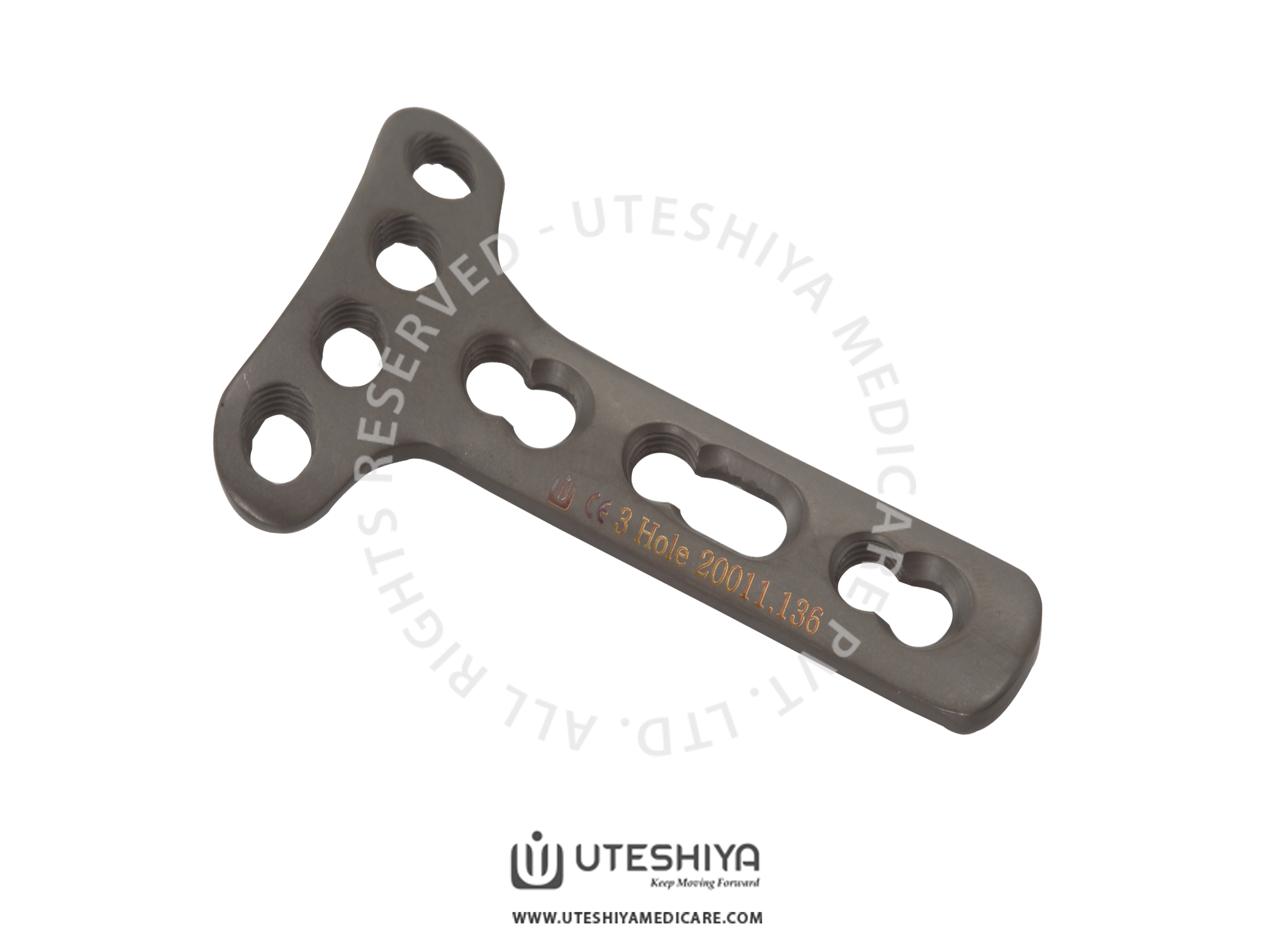 3.5mm LCP T Right Angle Plate (4 Head Hole)